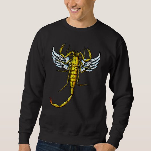 Yellow Scorpion Streetwear rock metal Sweatshirt (Vorderseite)