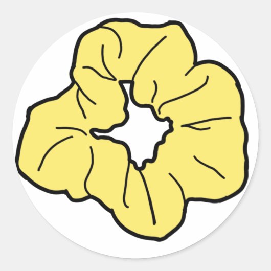Yellow Scrunchie Sticker (Vorderseite)