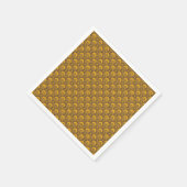 Yellow seamless vintage damask pattern serviette (Ecke)