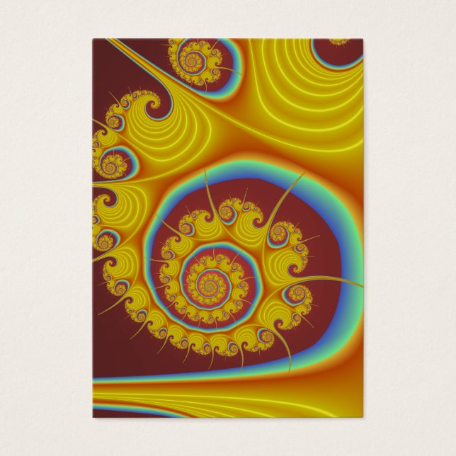 Yellow Seashell Spiral Fraktal (Vorderseite)