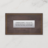 Yellow Seems | Braunledergewebe Visitenkarte (Rückseite)