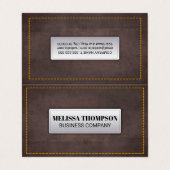 Yellow Seems | Braunledergewebe Visitenkarten (Außenseite Aufgefaltet)