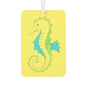 Yellow Seepferd Sea Horse Ocean Marine Life Beach Autolufterfrischer