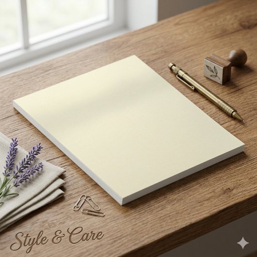 Yellow Shade 5.5 x 6 Notepad mit sauberem, moderne Notizblock