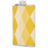 Yellow Shade Rhombus Shape Pattern Flachmann (Links)