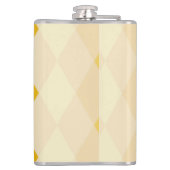 Yellow Shade Rhombus Shape Pattern Flachmann (Rückseite)
