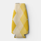 Yellow Shade Rhombus Shape Pattern Flaschenkühler (Vorderseite)