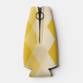 Yellow Shade Rhombus Shape Pattern Flaschenkühler (Rückseite)