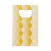 Yellow Shade Rhombus Shape Pattern Geldbeutel Flaschenöffner (Rückseite)