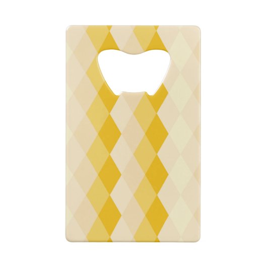 Yellow Shade Rhombus Shape Pattern Geldbeutel Flaschenöffner (Rückseite)