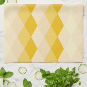 Yellow Shade Rhombus Shape Pattern Geschirrtuch (Gefaltet)