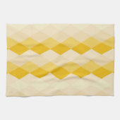 Yellow Shade Rhombus Shape Pattern Geschirrtuch (Horizontal)