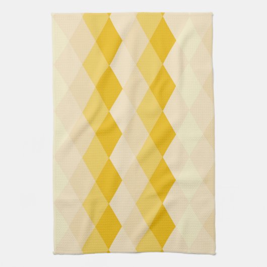 Yellow Shade Rhombus Shape Pattern Geschirrtuch (Vertikal)