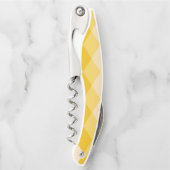 Yellow Shade Rhombus Shape Pattern Kellnermesser (Vorderseite)