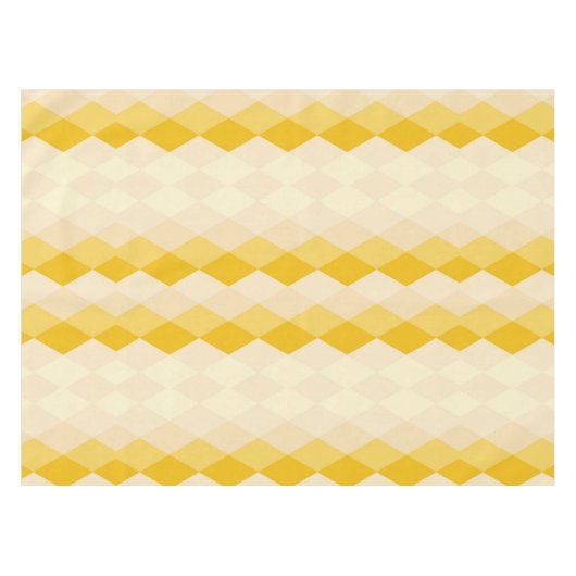 Yellow Shade Rhombus Shape Pattern Tischdecke (Vorderseite (Horizontal))