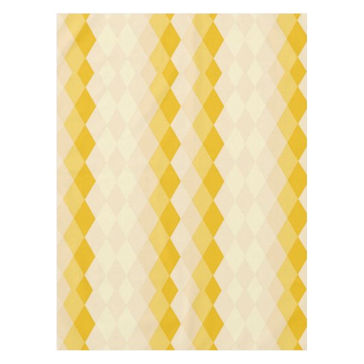 Yellow Shade Rhombus Shape Pattern Tischdecke (Vorderseite)