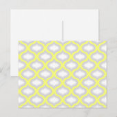 Yellow & Shades of Grey Geometric Pattern Postcard Postkarte (Vorne/Hinten)