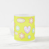 Yellow shapes mug mattglastasse (Vorderseite Links)