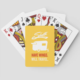 Yellow Shasta Camper RV Camping Cards Spielkarten