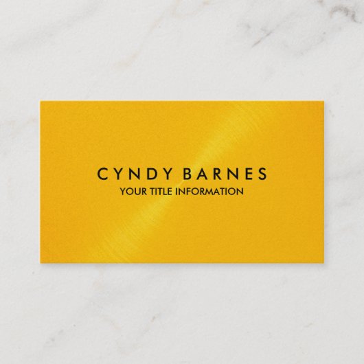 Yellow Sheen Business Card Visitenkarte (Vorderseite)