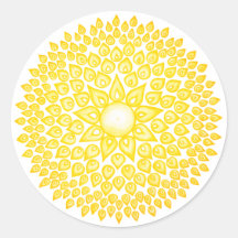 Yellow Shining Sun Mandala