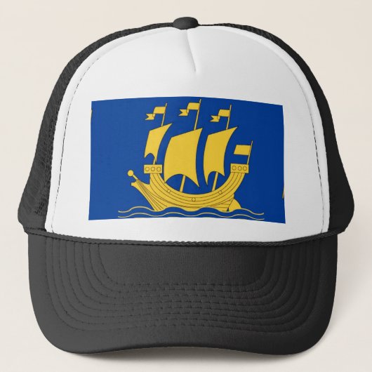 Yellow Ship Hat Truckerkappe (Vorderseite)