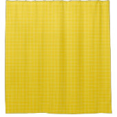 Yellow shower curtain with subtle checkered duschvorhang (Vorderseite)