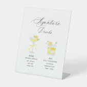 Yellow Signature Drinks Wedding Sockelschild (Vorderseite)