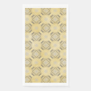 Yellow & Silver Graue Diamanten Prüfmuster Serviette