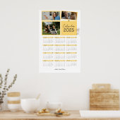 Yellow Simple Ästhetik 2025 Calendar Poster (Küche)