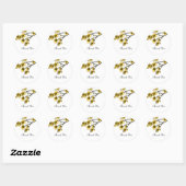 Yellow Simple Cherry Blossoms Danke Stickers (Blatt)