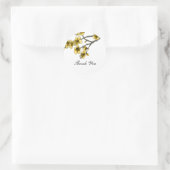 Yellow Simple Cherry Blossoms Danke Stickers (Tasche)