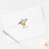 Yellow Simple Cherry Blossoms Danke Stickers (Umschlag)