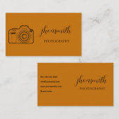 Yellow Simple Creative Foto Shoot Visitenkarte (Vorne/Hinten)