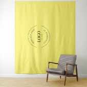 Yellow Simple Custom Logo Background Company Wandteppich (Beispiel)