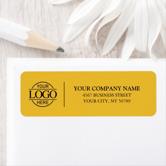 Yellow Simple Elegant Business Logo Return Address (Insitu)
