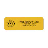 Yellow Simple Elegant Business Logo Return Address (Vorne)