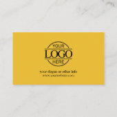 Yellow Simple Elegant Modern Company Business Logo Treuekarte (Rückseite)