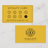 Yellow Simple Elegant Modern Company Business Logo Treuekarte (Vorne/Hinten)