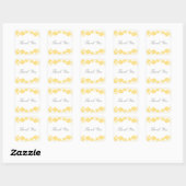 Yellow Simple Floral Danke Stickers (Blatt)