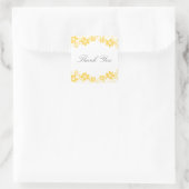 Yellow Simple Floral Danke Stickers (Tasche)