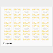 Yellow Simple Floral Wedding Stickers (Blatt)