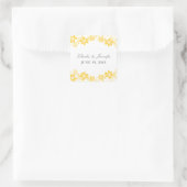 Yellow Simple Floral Wedding Stickers (Tasche)