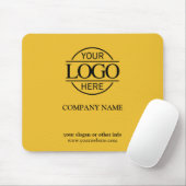 Yellow Simple Modern Custom Company Business Logo Mousepad (Mit Mouse)