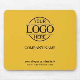 Yellow Simple Modern Custom Company Business Logo Mousepad