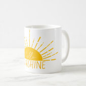 Yellow Simple Modern Hello Sunshine Kaffeetasse (VorderseiteRechts)