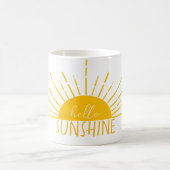 Yellow Simple Modern Hello Sunshine Kaffeetasse (Mittel)