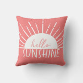 Yellow Simple Modern Hello Sunshine Kissen (Rückseite)