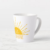 Yellow Simple Modern Hello Sunshine Milchtasse (Rechte Ecke)