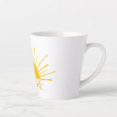 Yellow Simple Modern Hello Sunshine Milchtasse (Rechts)